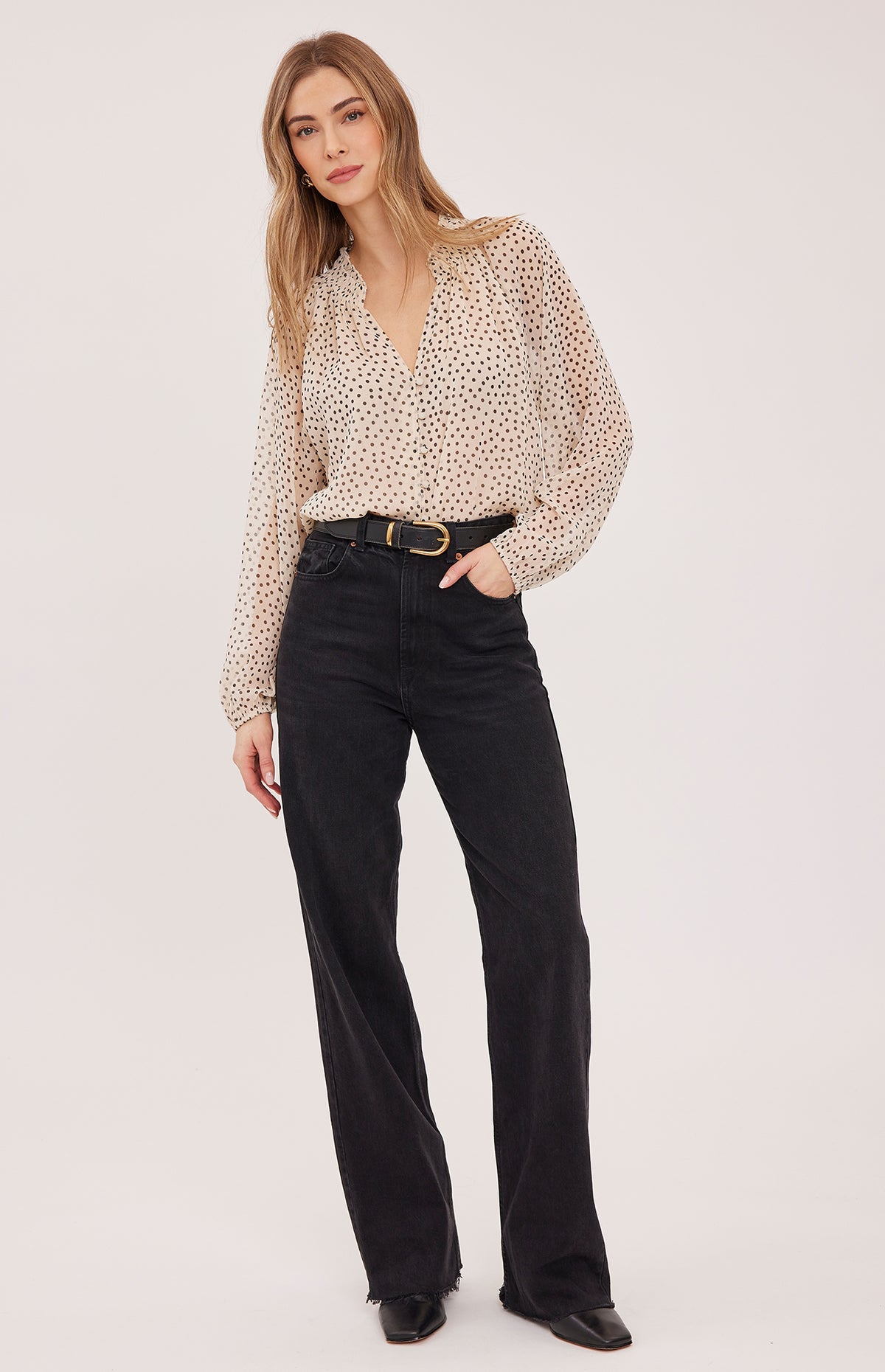 Annie Blouse - Cream Print
