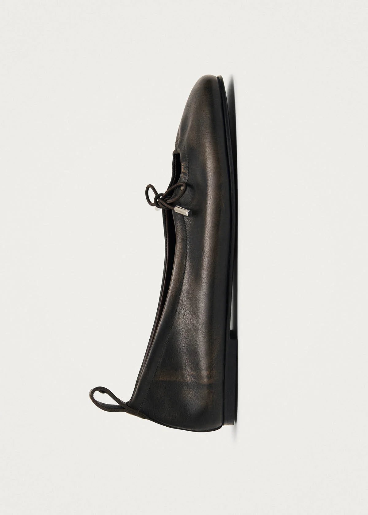 Rosalind Leather Ballet Flat - Brushed Brown