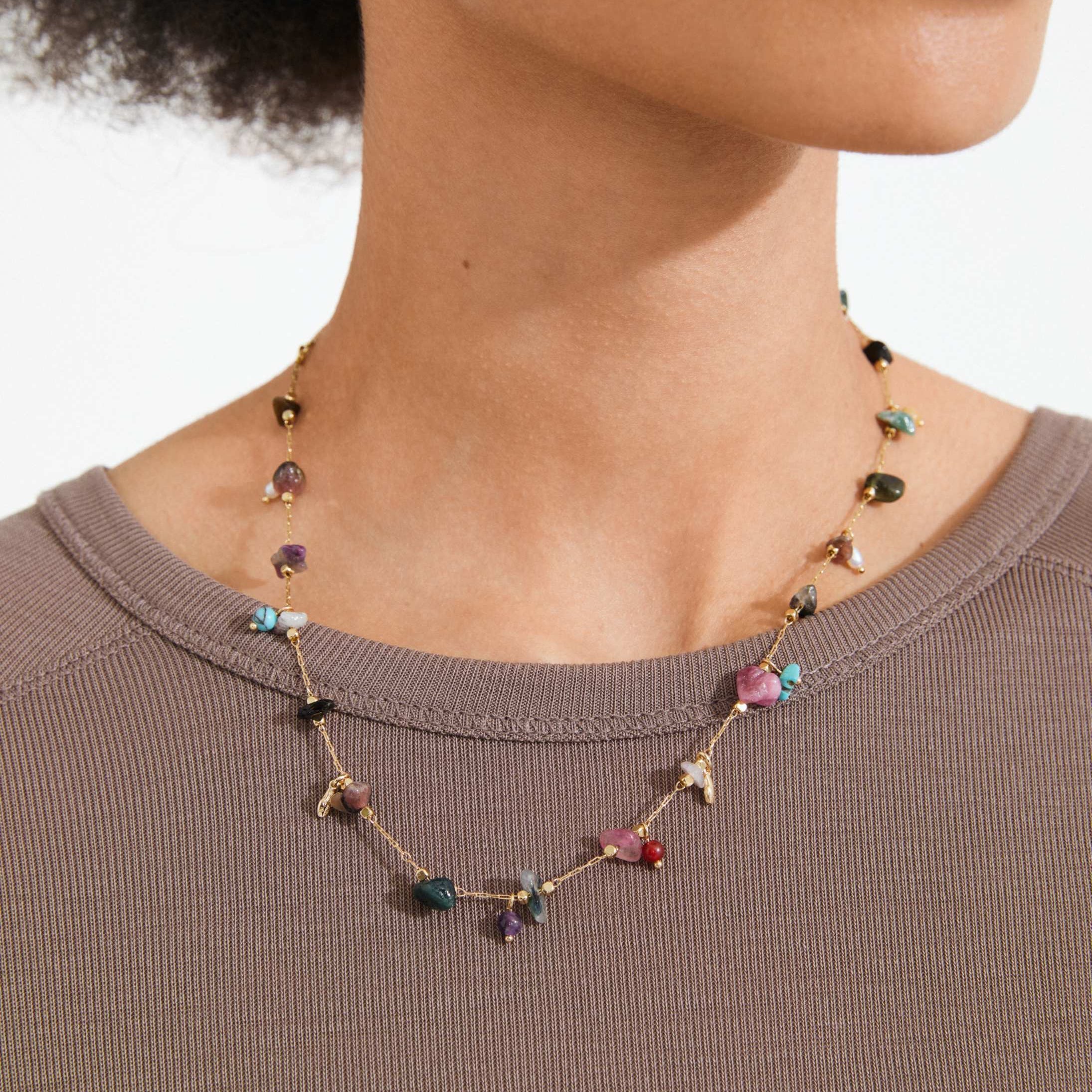 HERE semi-precious stones necklace