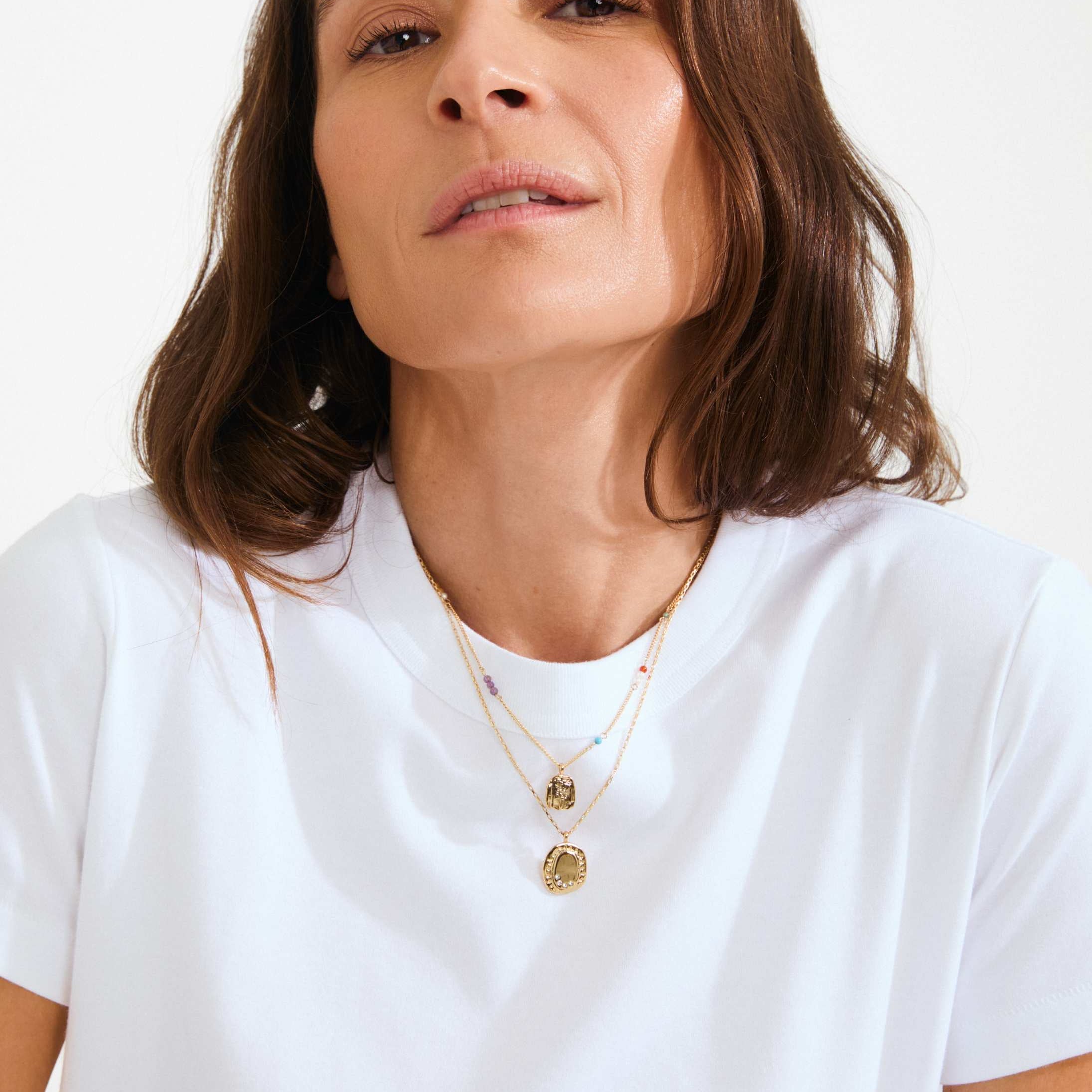 HERE recycled pendant necklace 2-in-1