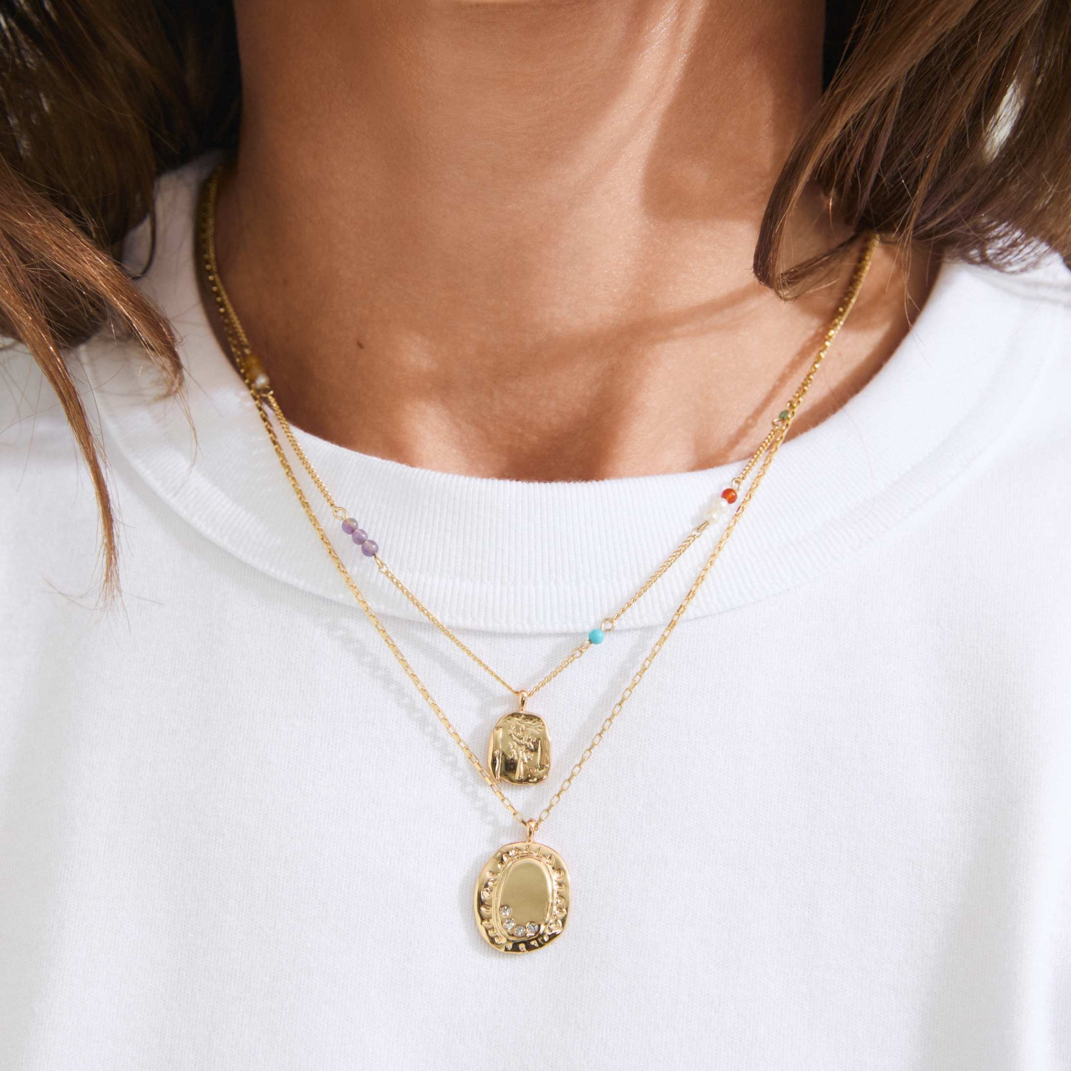 HERE recycled pendant necklace 2-in-1