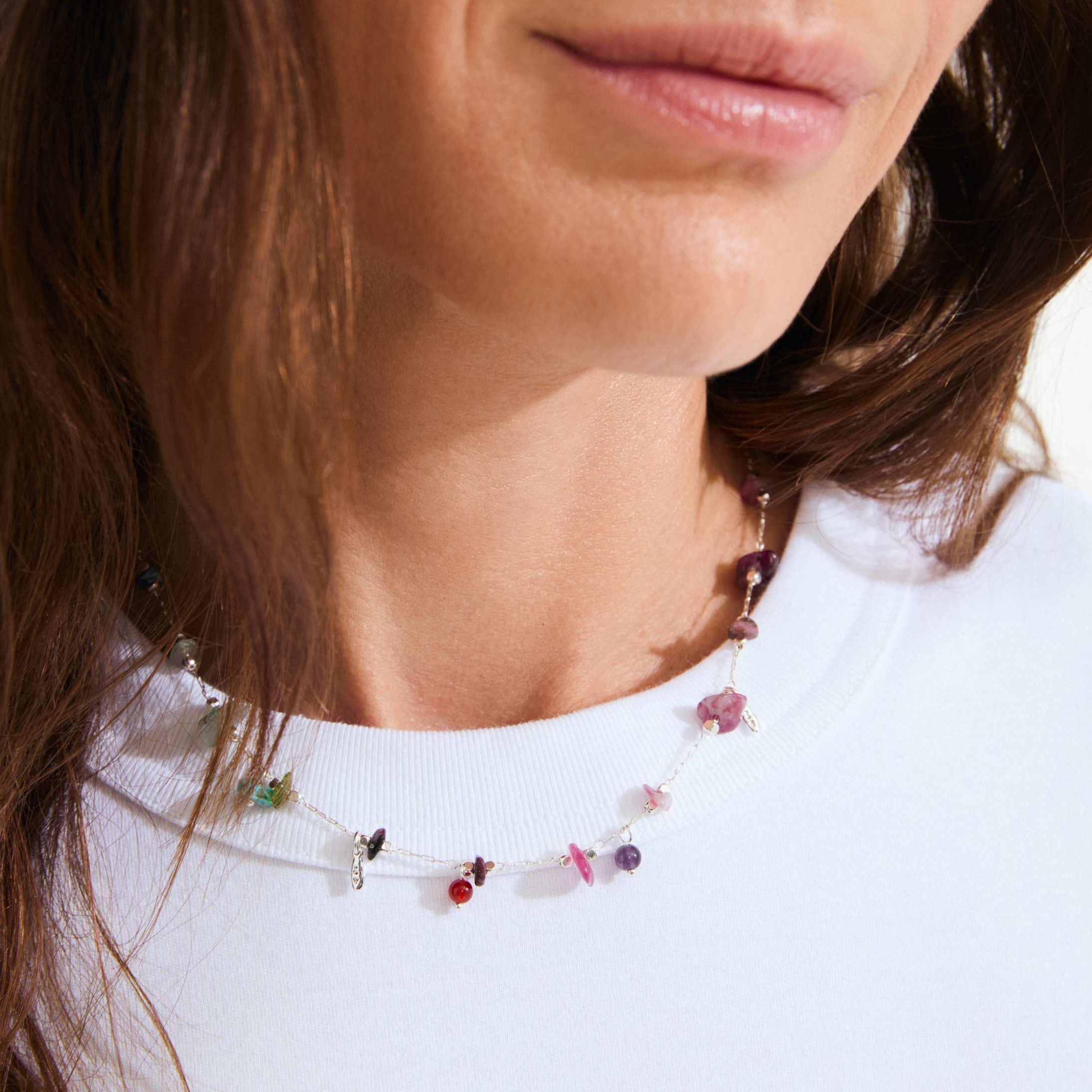 HERE semi-precious stones necklace
