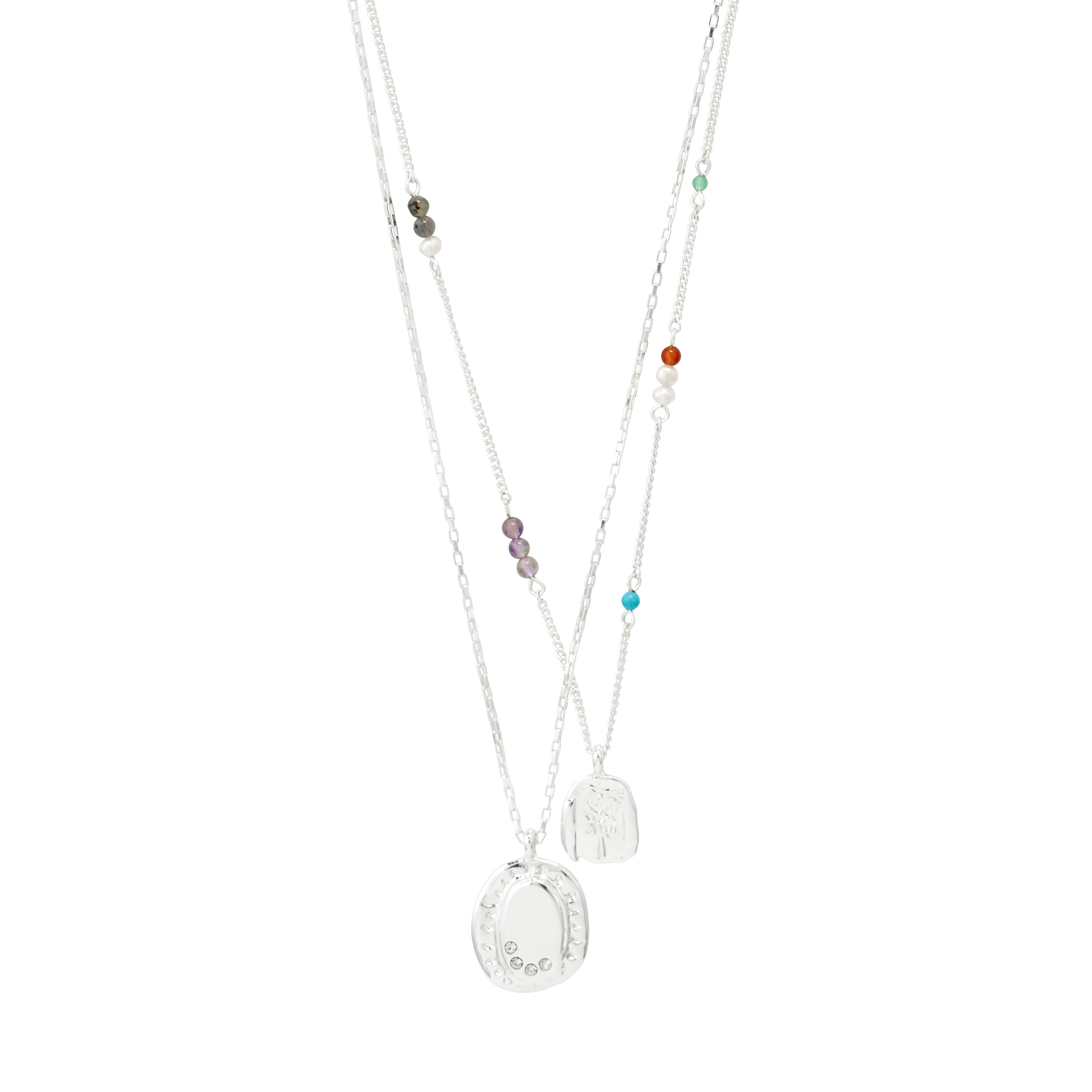 HERE recycled pendant necklace 2-in-1