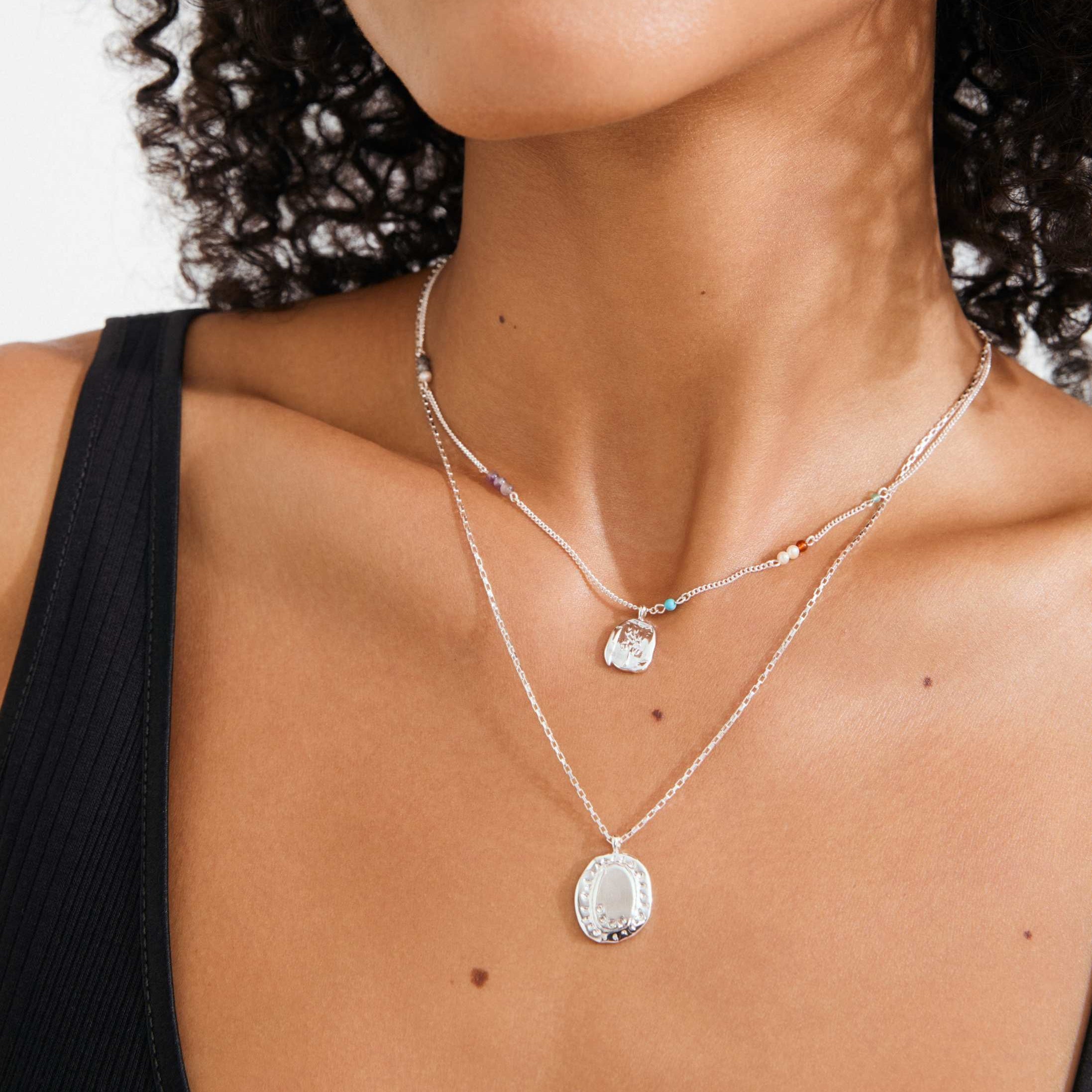 HERE recycled pendant necklace 2-in-1