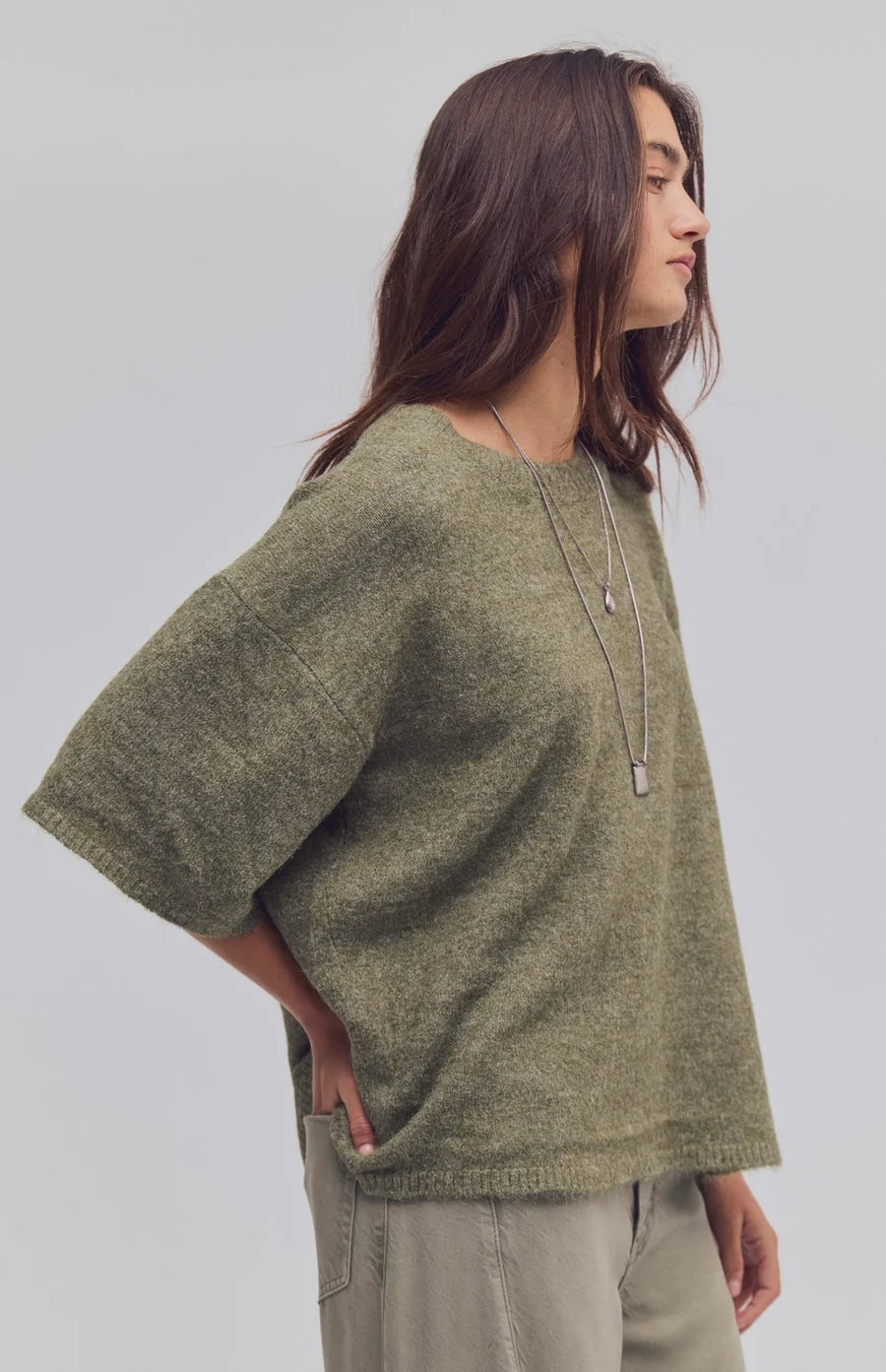 Margot Sweater Tee - Kalamata Melange