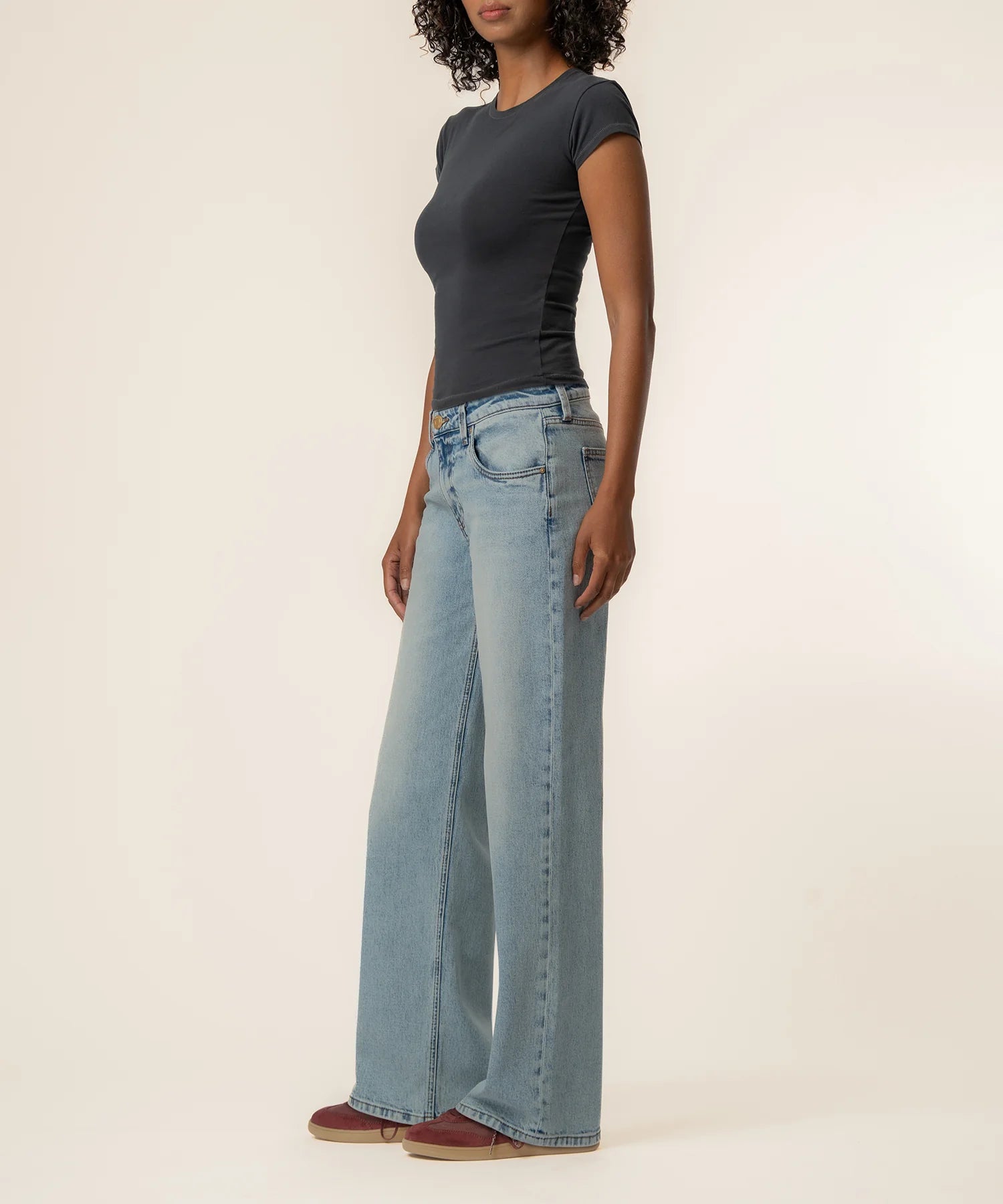 Selena Baggy Low Rise Strait Leg - Enthusiastic