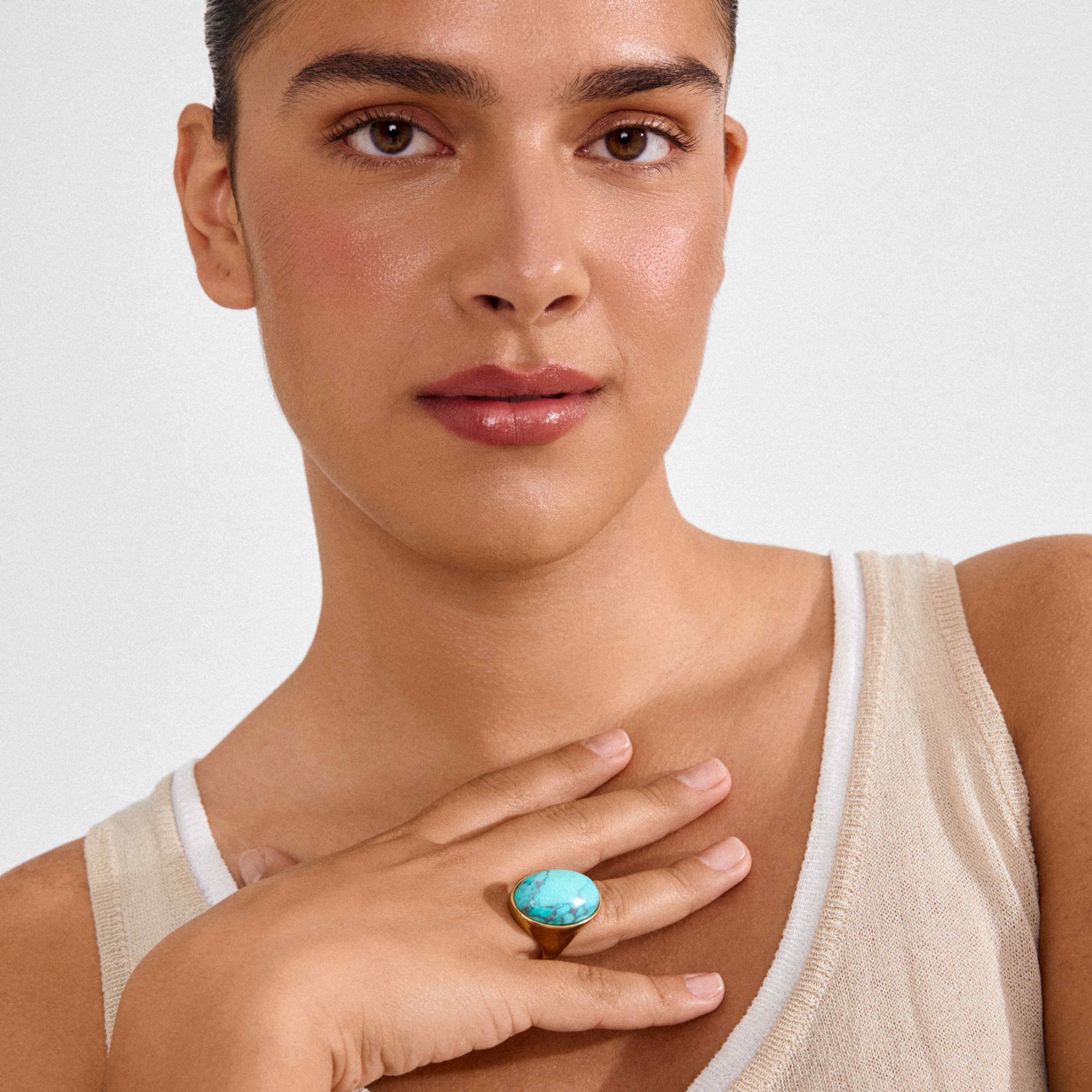 THALEN recycled turquoise stone ring