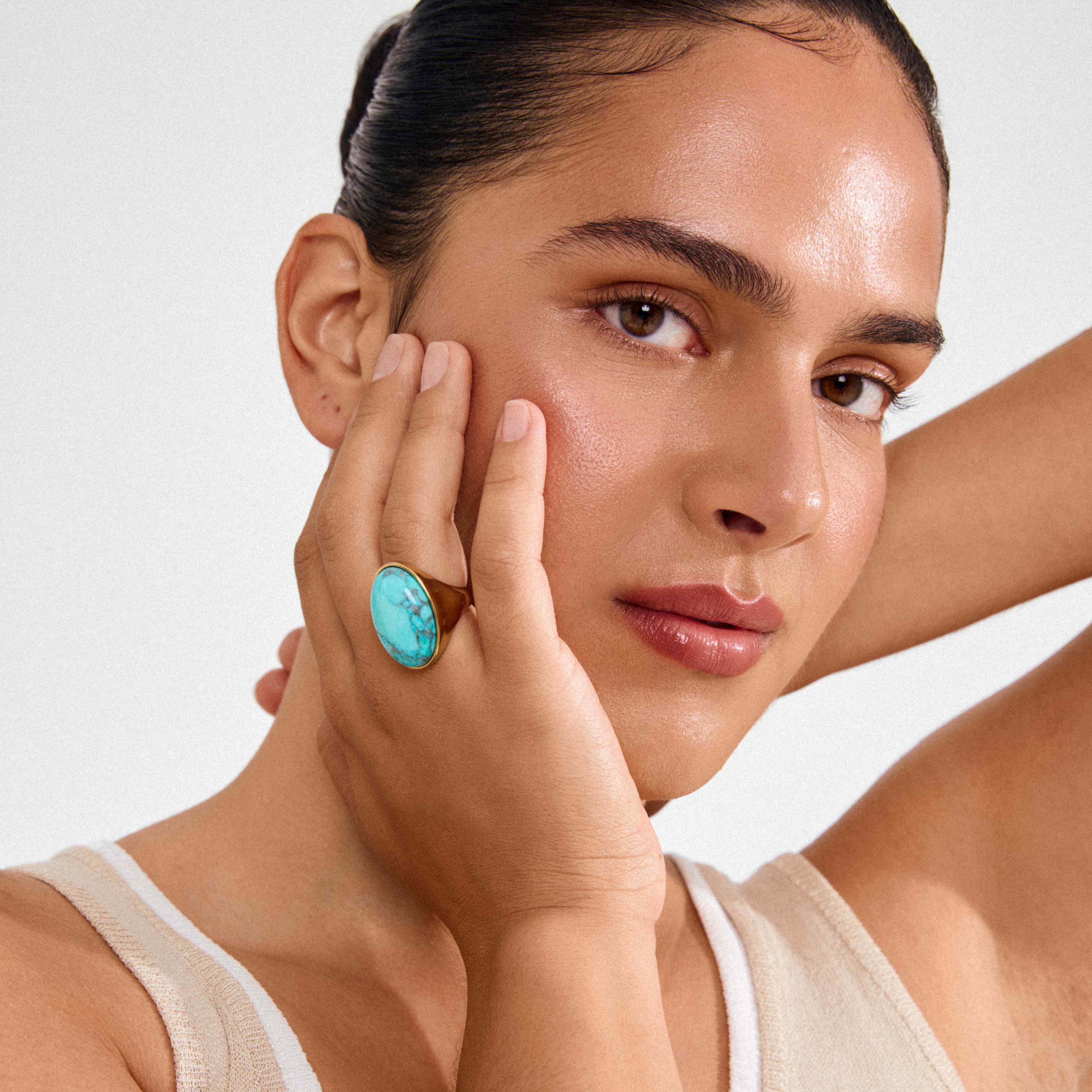 THALEN recycled turquoise stone ring