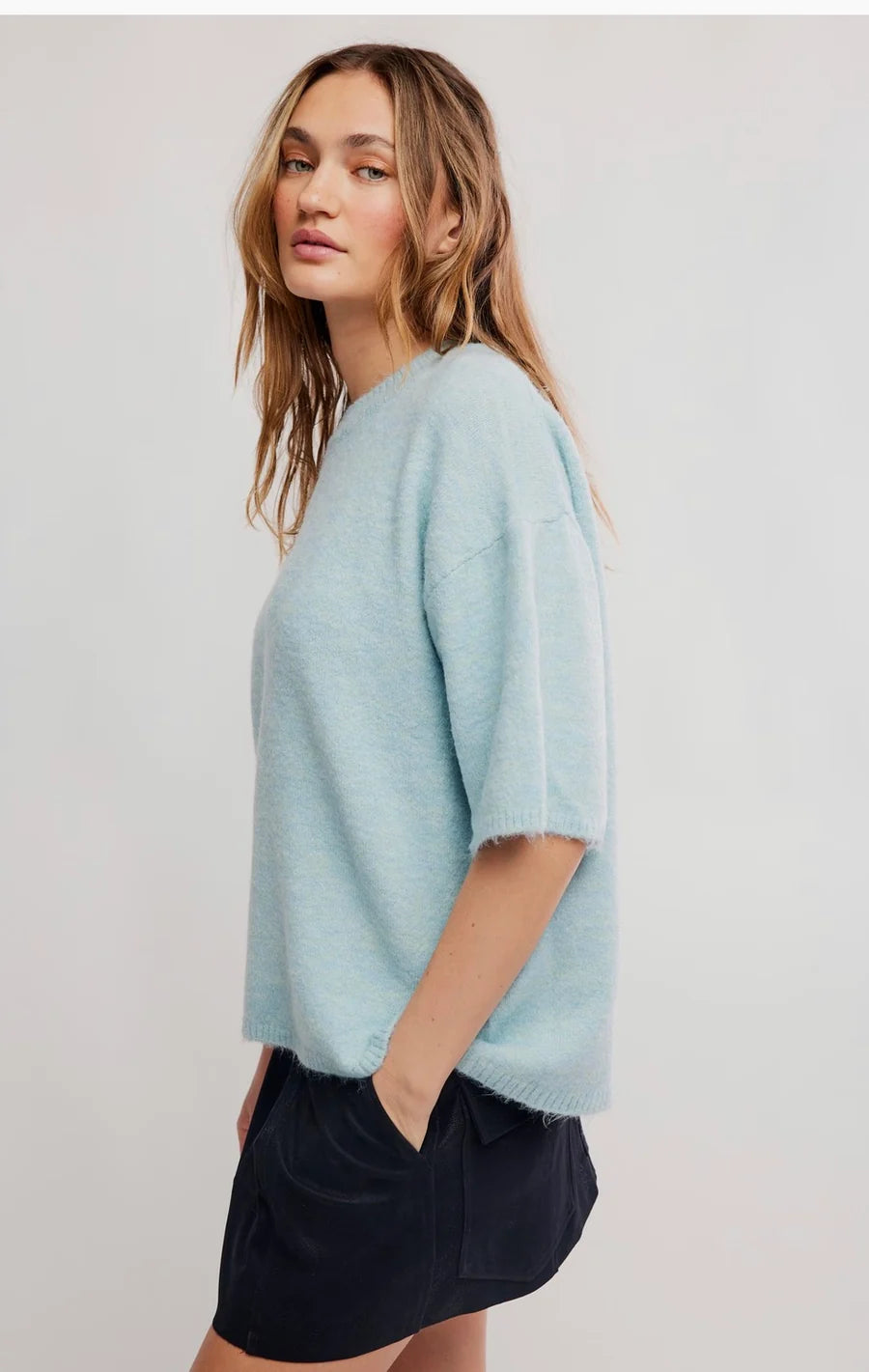 Margot Sweater Tee - Angel Falls Melange