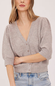 Hildi Knit Top - Heather Latte