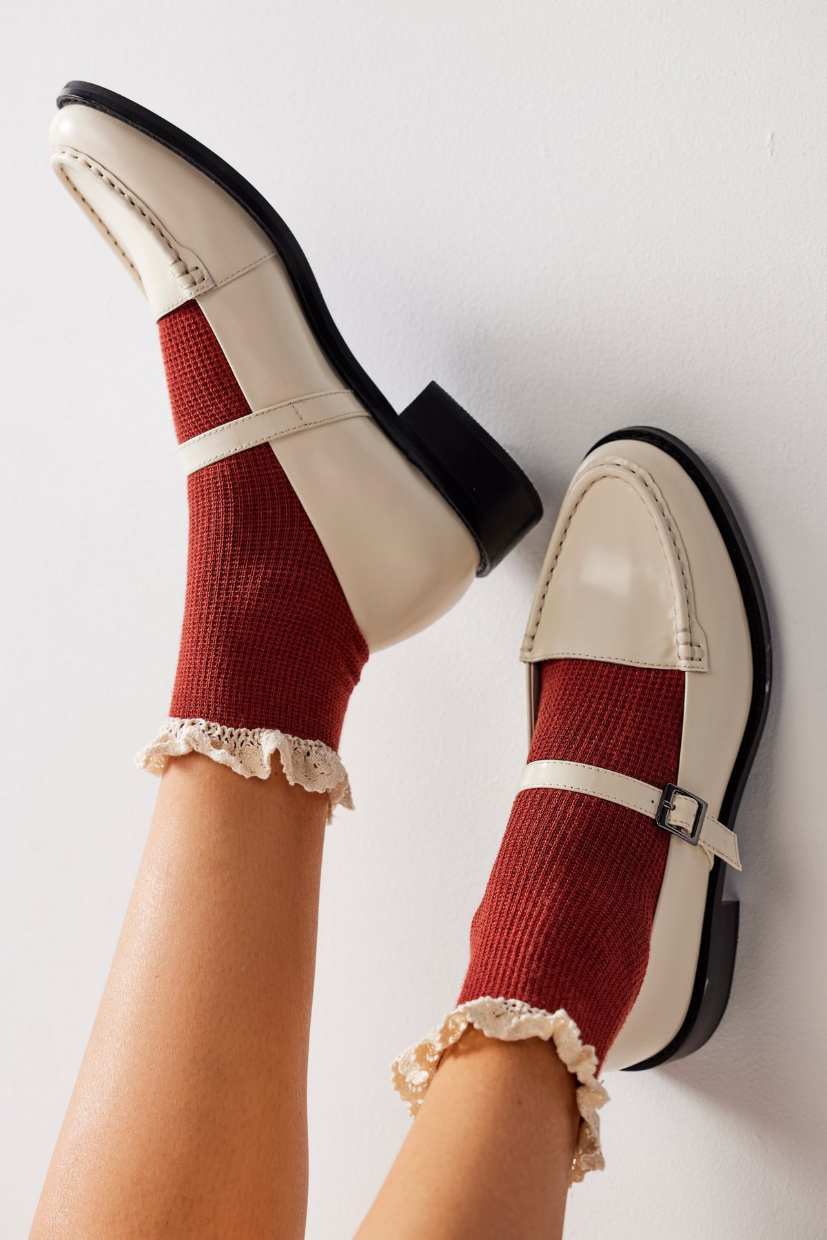 Beloved Waffle Knit Ankle Sock - Cocoa