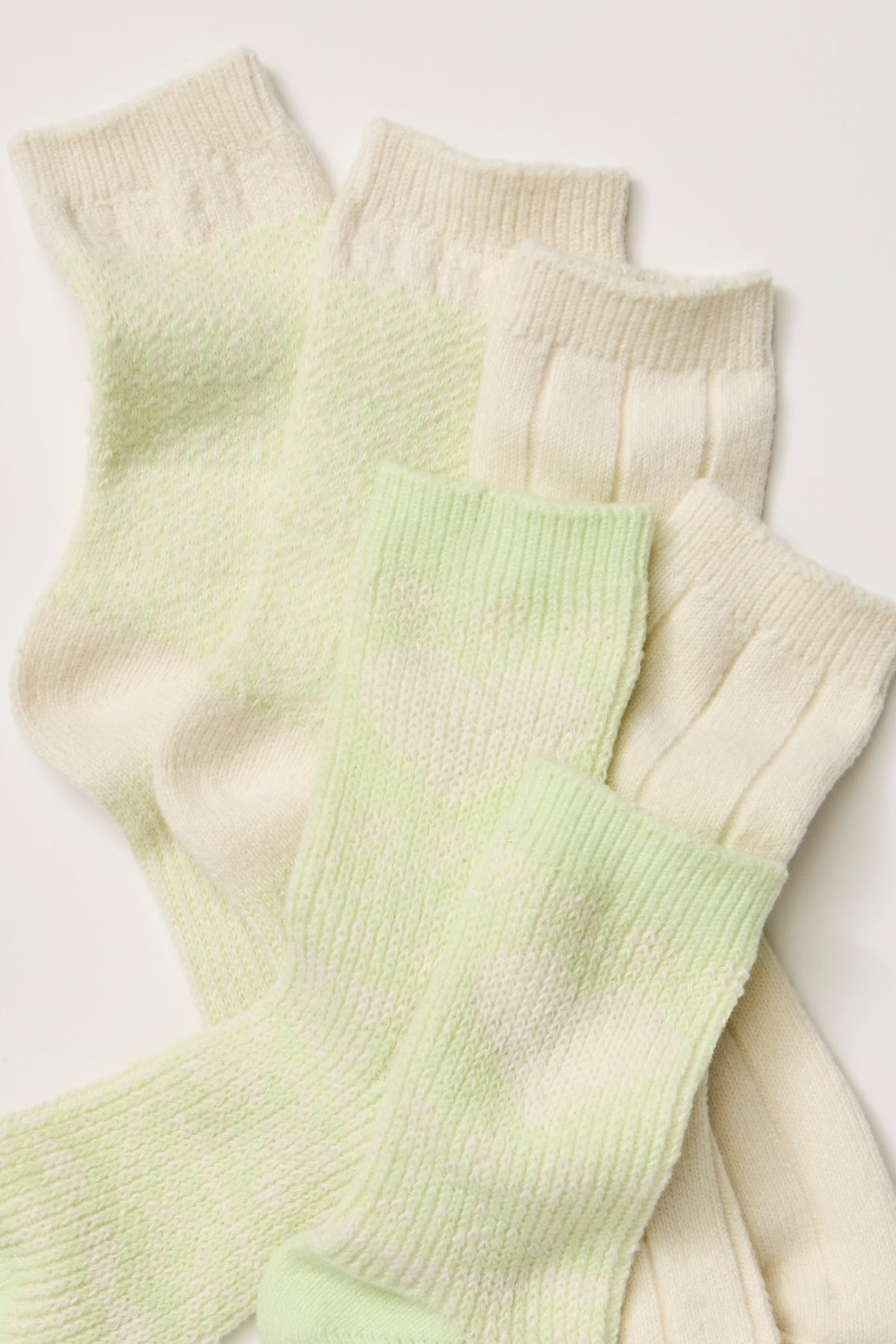 Nordic Knit Sock Pack - Lime Cream
