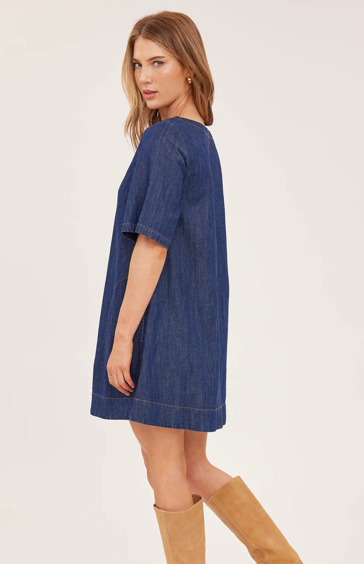 Penelope Mini Dress - Dark Wash