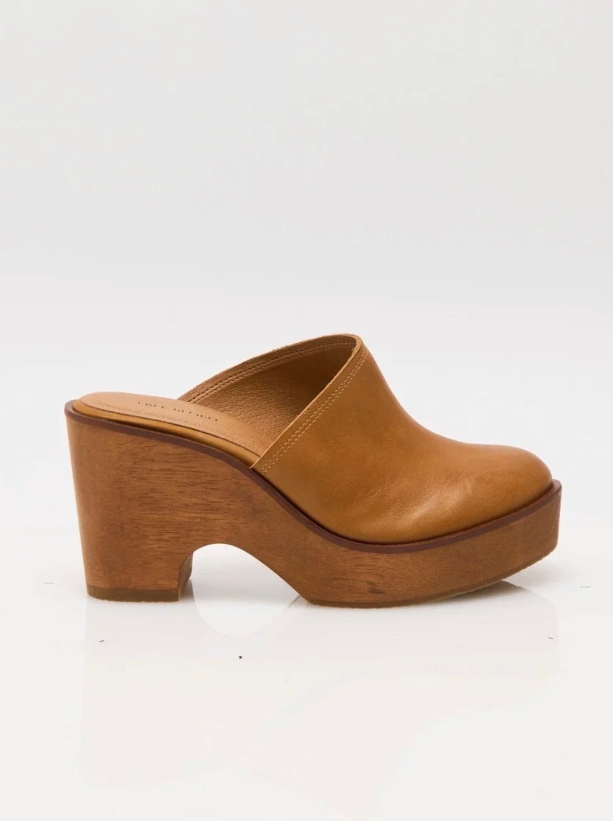 Hudson Wedge Clog - Luggage Leather