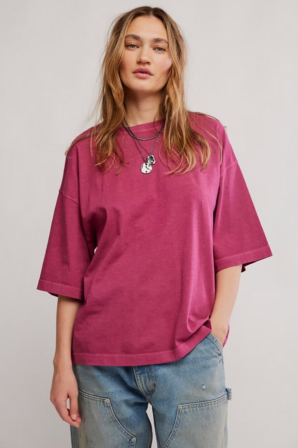 Perfect Oversized Tee - Glass Roses