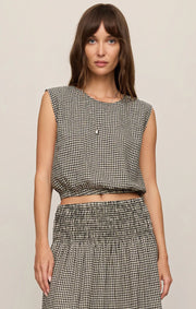 Merit Gingham Top - Black