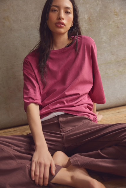 Perfect Oversized Tee - Glass Roses