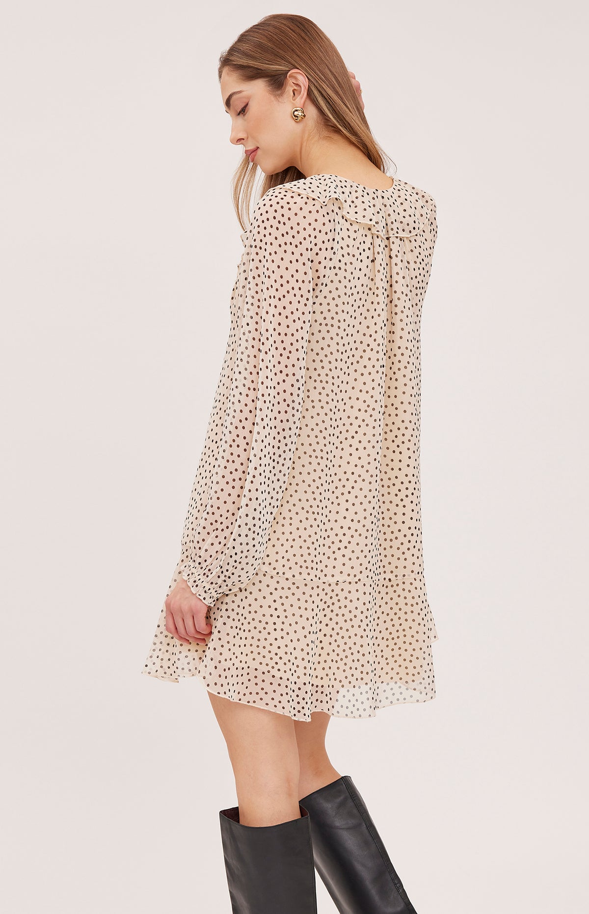 Esmeralda mini Dress - Cream Dots