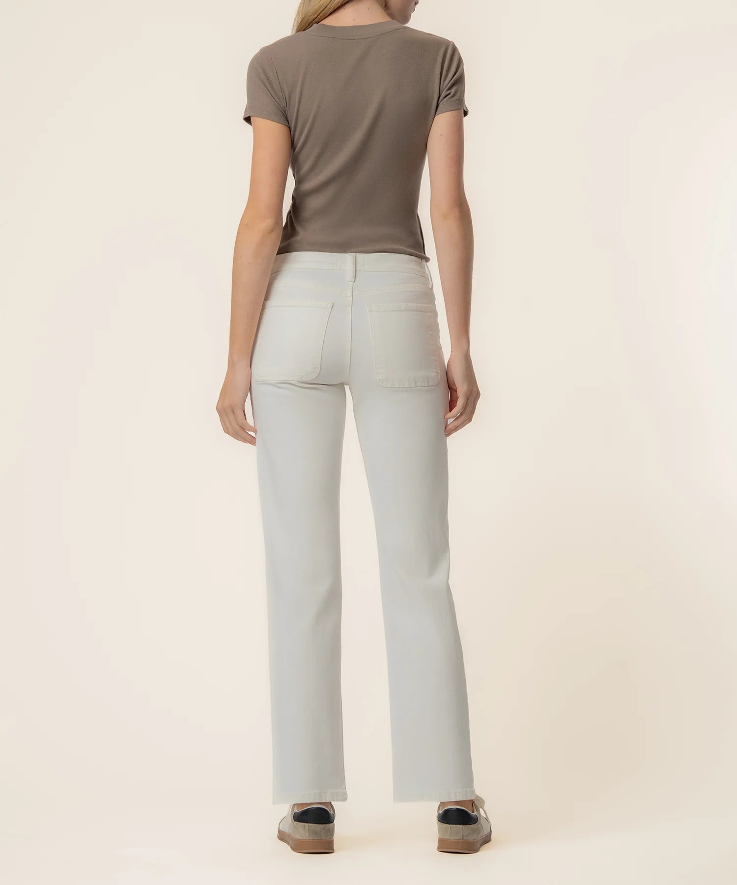 Avery High Rise Easy Strait Leg - Ivory