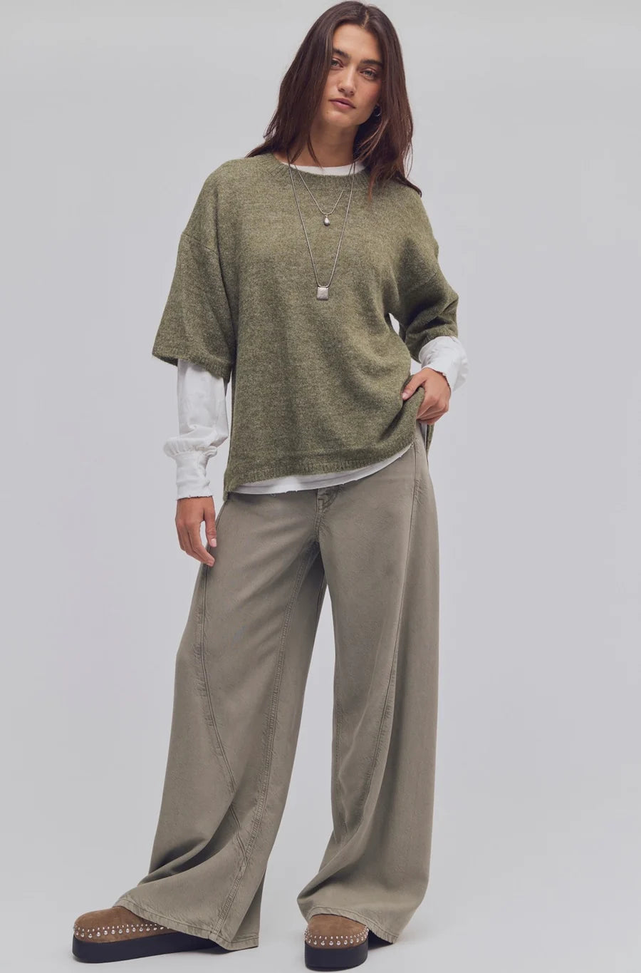 Margot Sweater Tee - Kalamata Melange