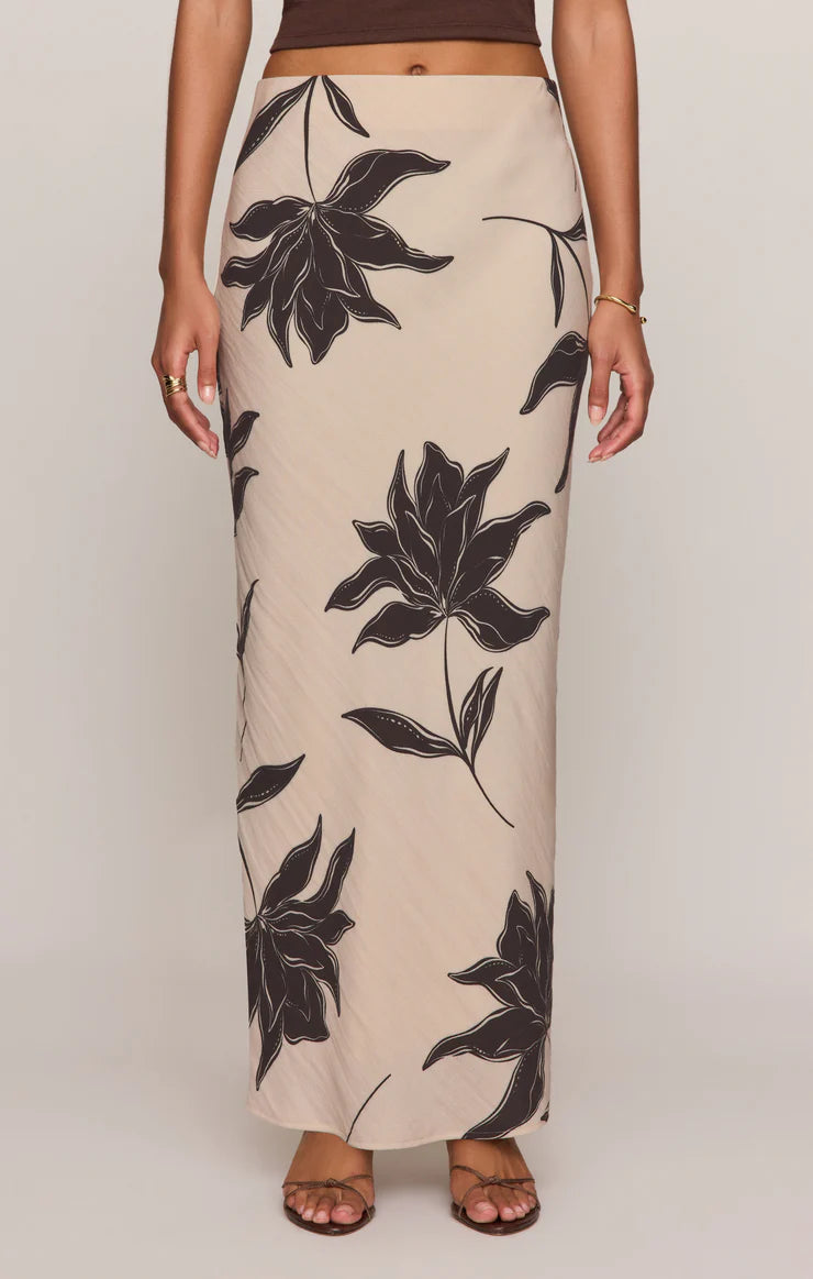 Europa Clem Floral Skirt - Soft Ecru
