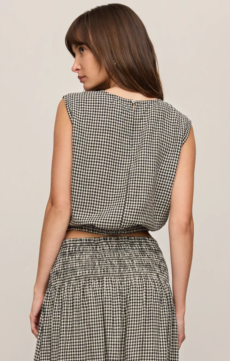 Merit Gingham Top - Black