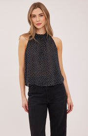 Lenora Halter Top - Black Dots