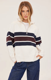 Idris Striped Sweater - Cream