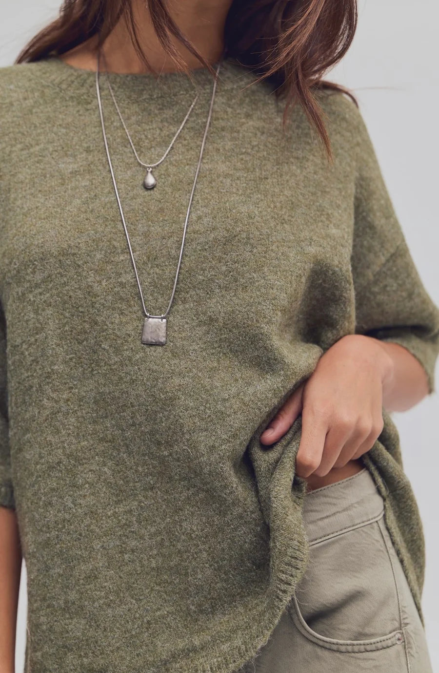 Margot Sweater Tee - Kalamata Melange