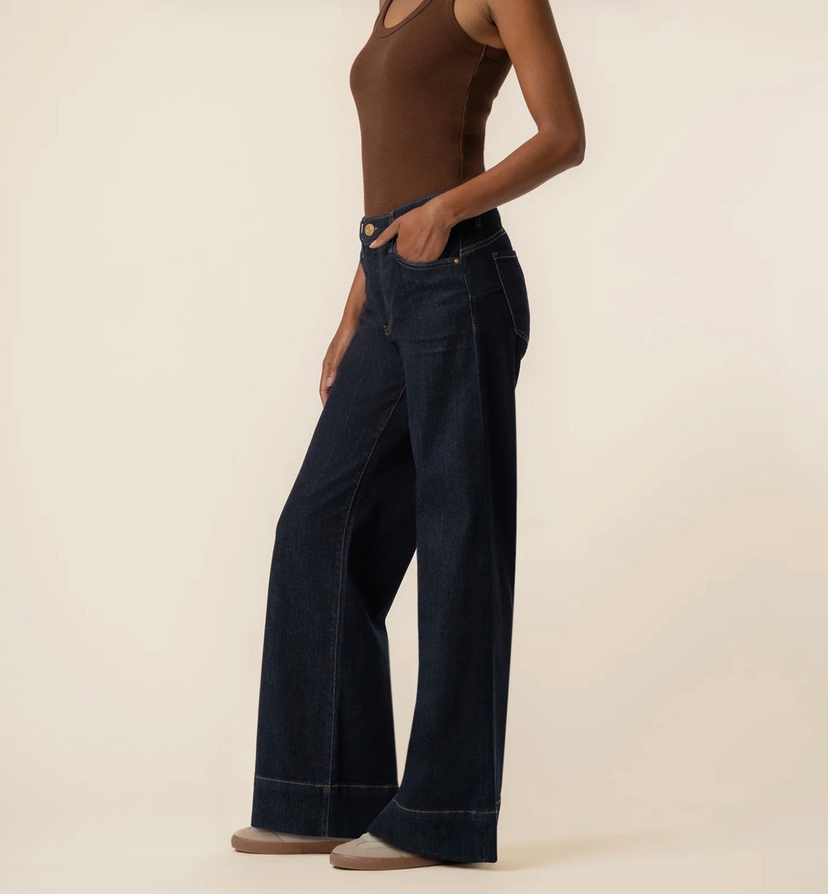 Maya High Rise Fab Ab Wide Leg Back Darts - Amaze