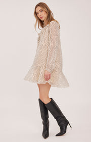 Esmeralda mini Dress - Cream Dots