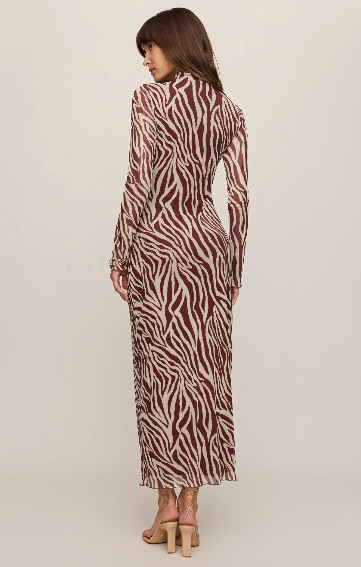 Sevilla Zebra Mesh Midi Dress