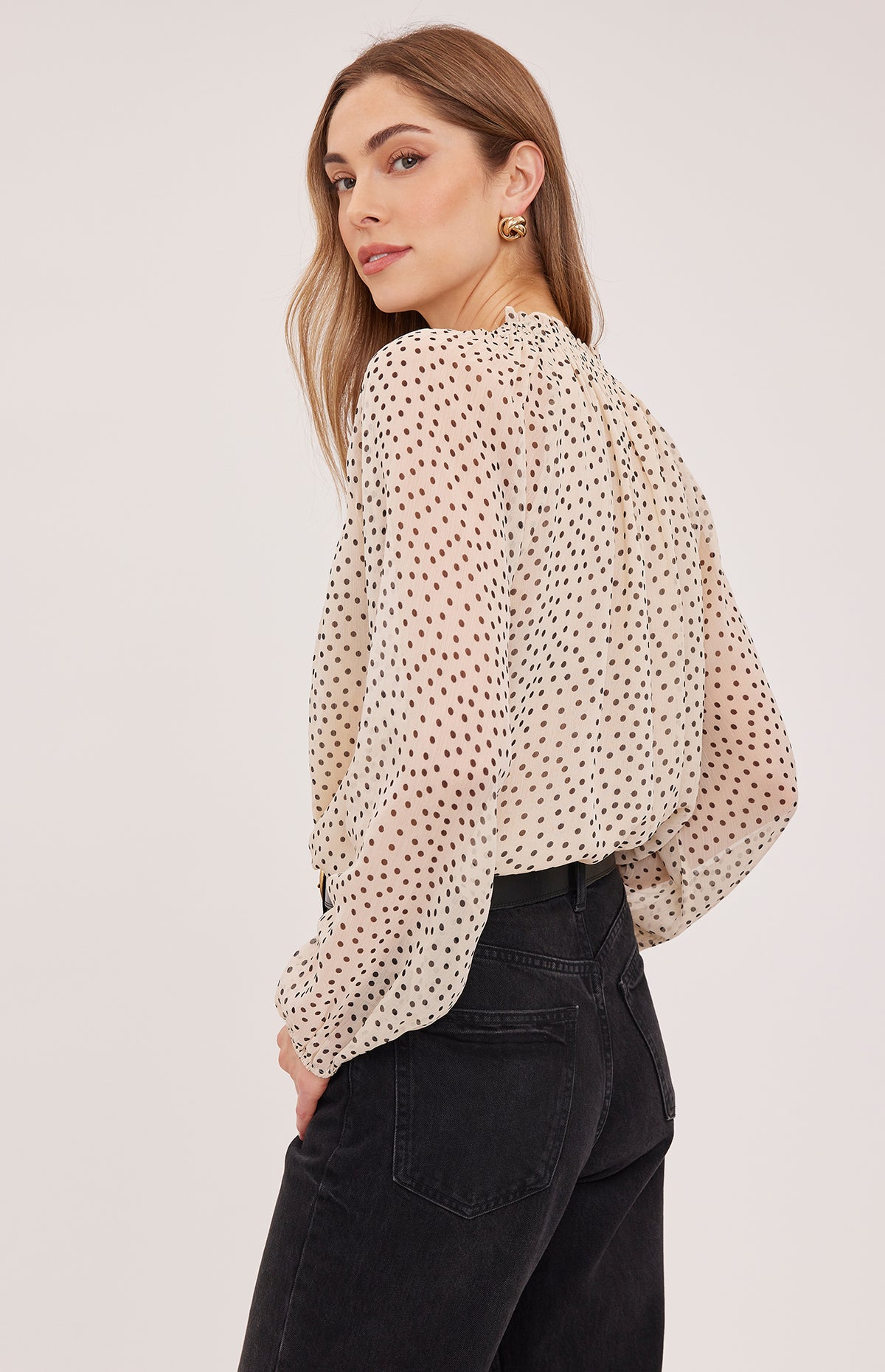 Annie Blouse - Cream Print