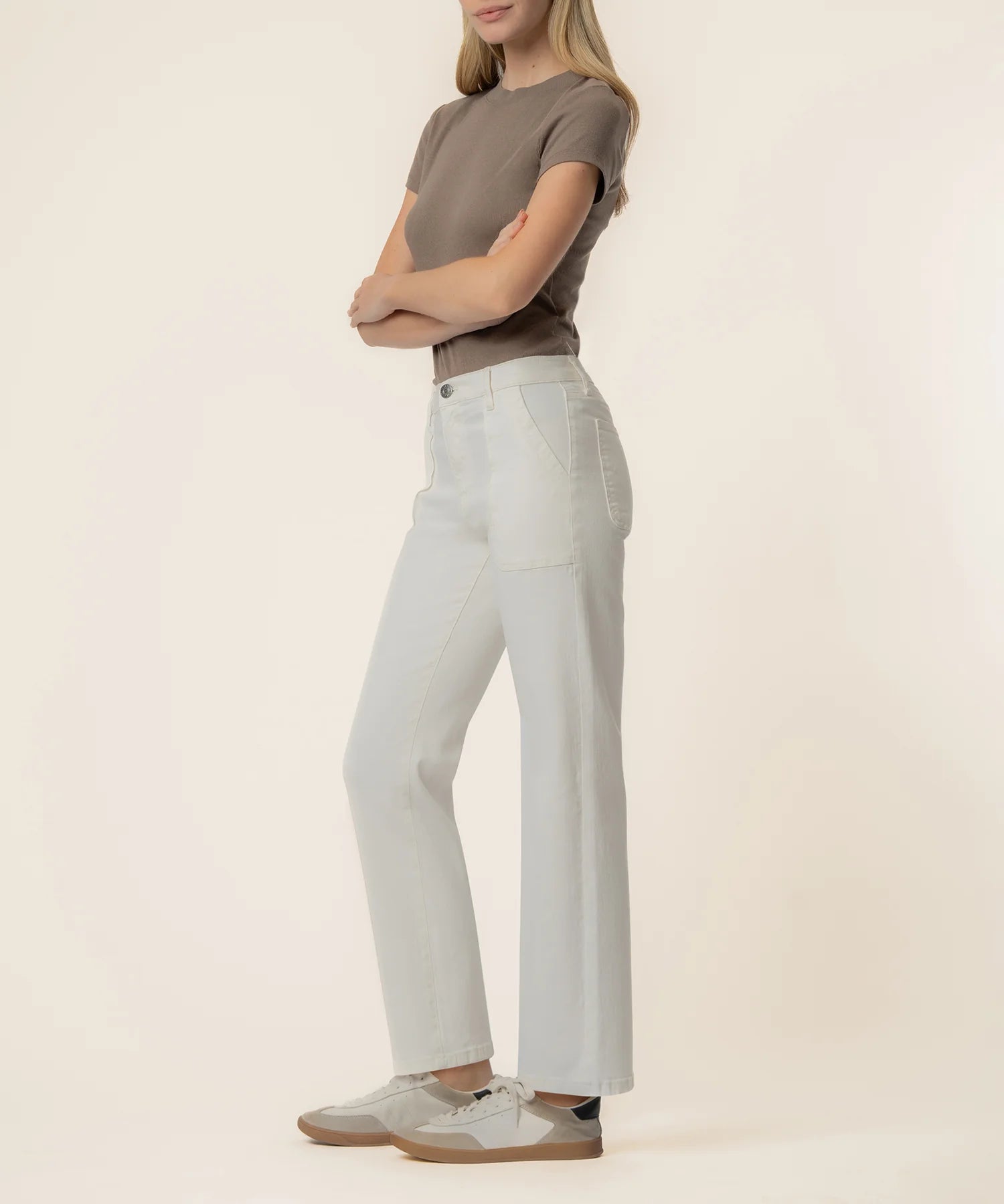 Avery High Rise Easy Strait Leg - Ivory
