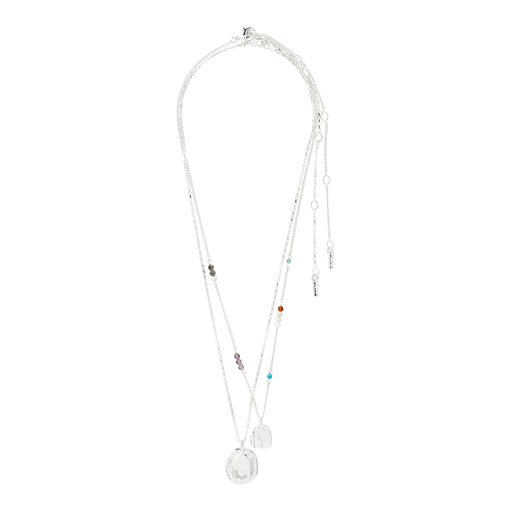 HERE recycled pendant necklace 2-in-1