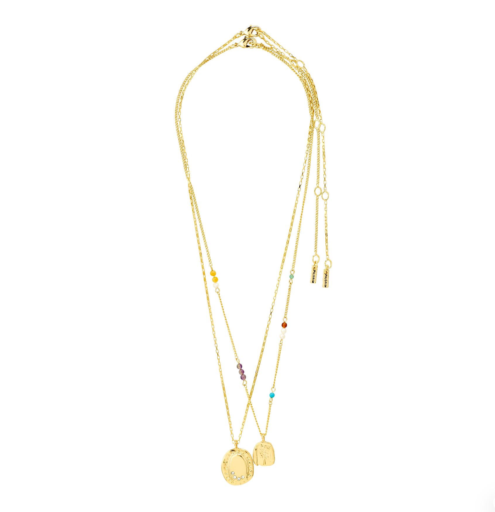 HERE recycled pendant necklace 2-in-1