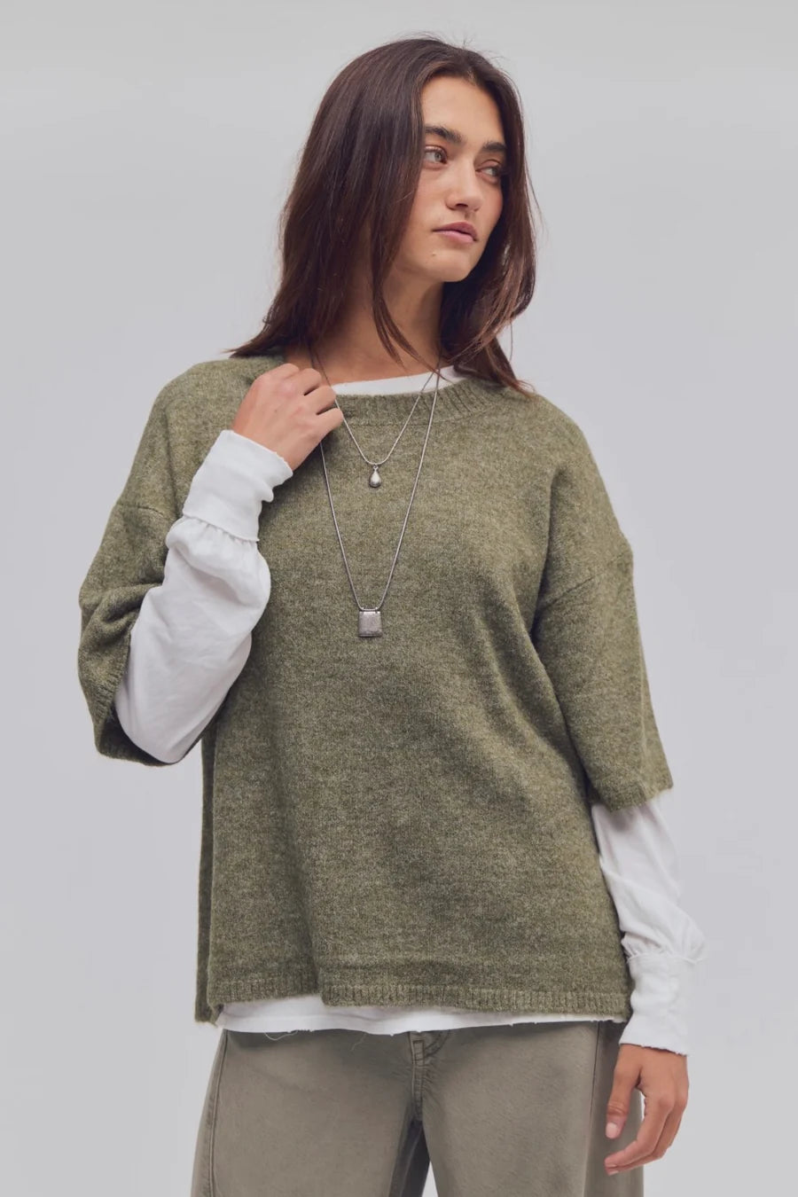 Margot Sweater Tee - Kalamata Melange