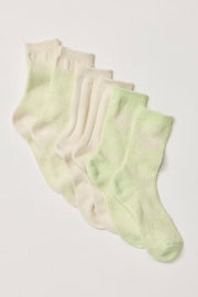 Nordic Knit Sock Pack - Lime Cream