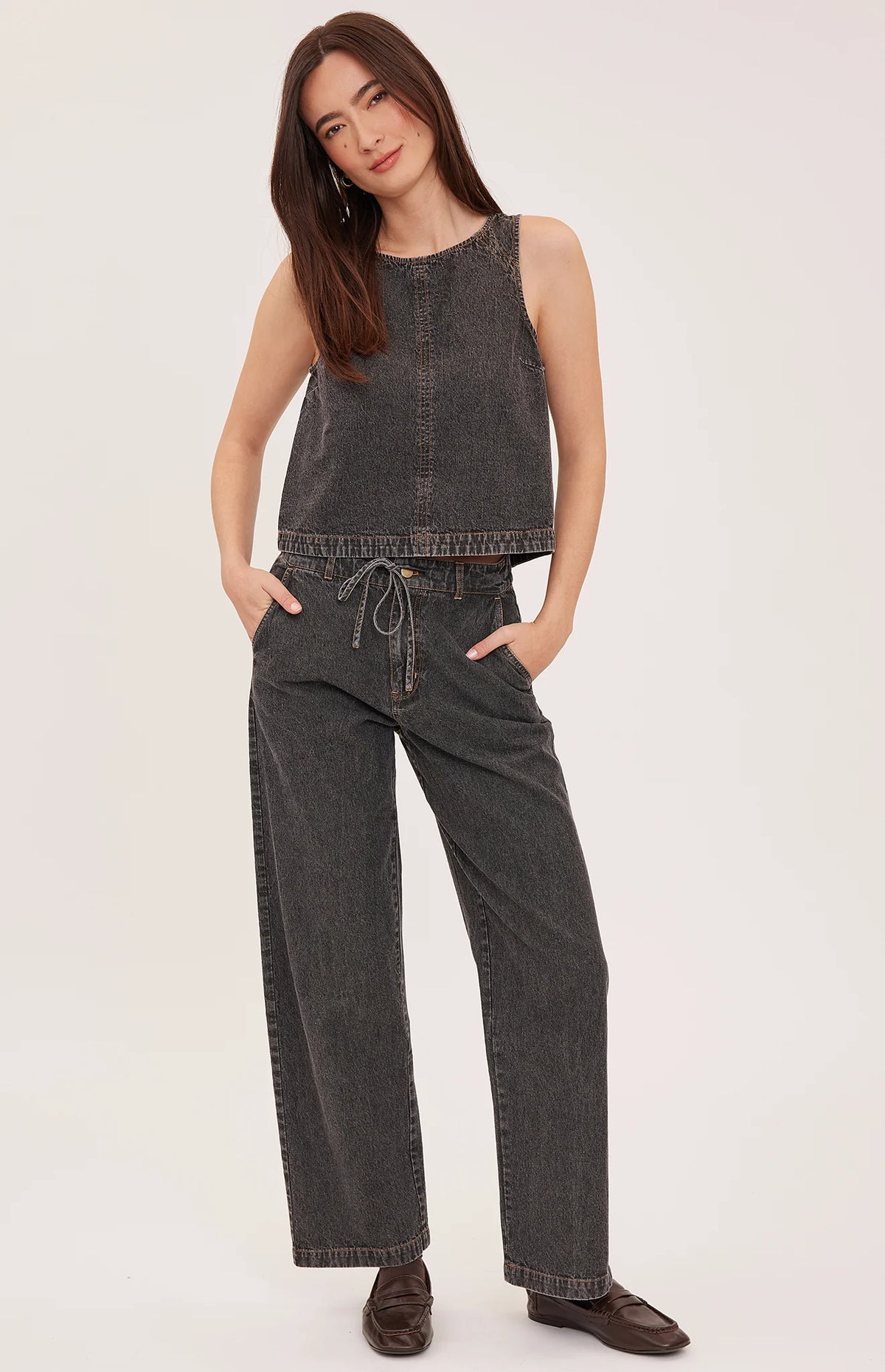 Blaise Tank - Black Wash