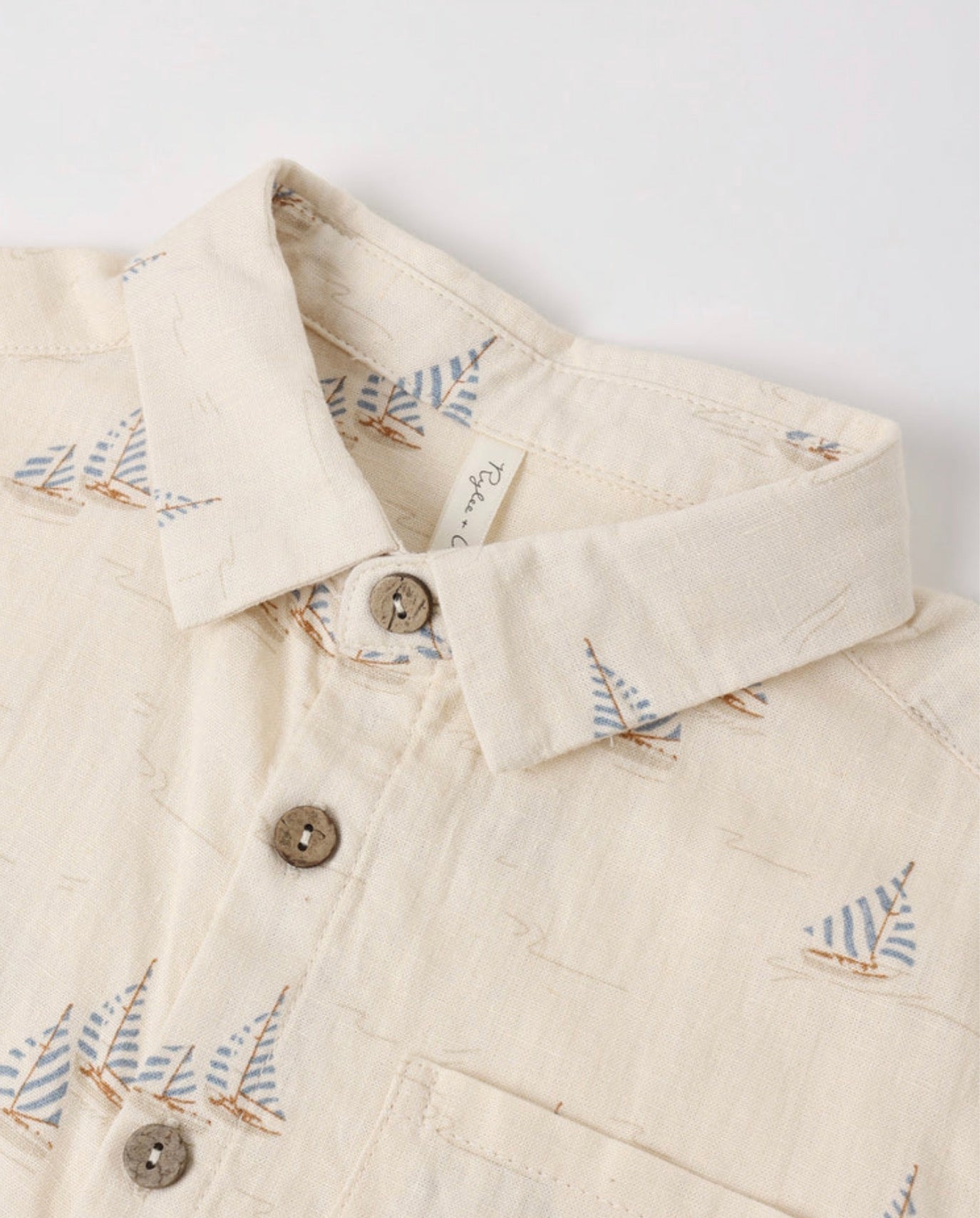 Collared Short Sleeve Shirt - Sail