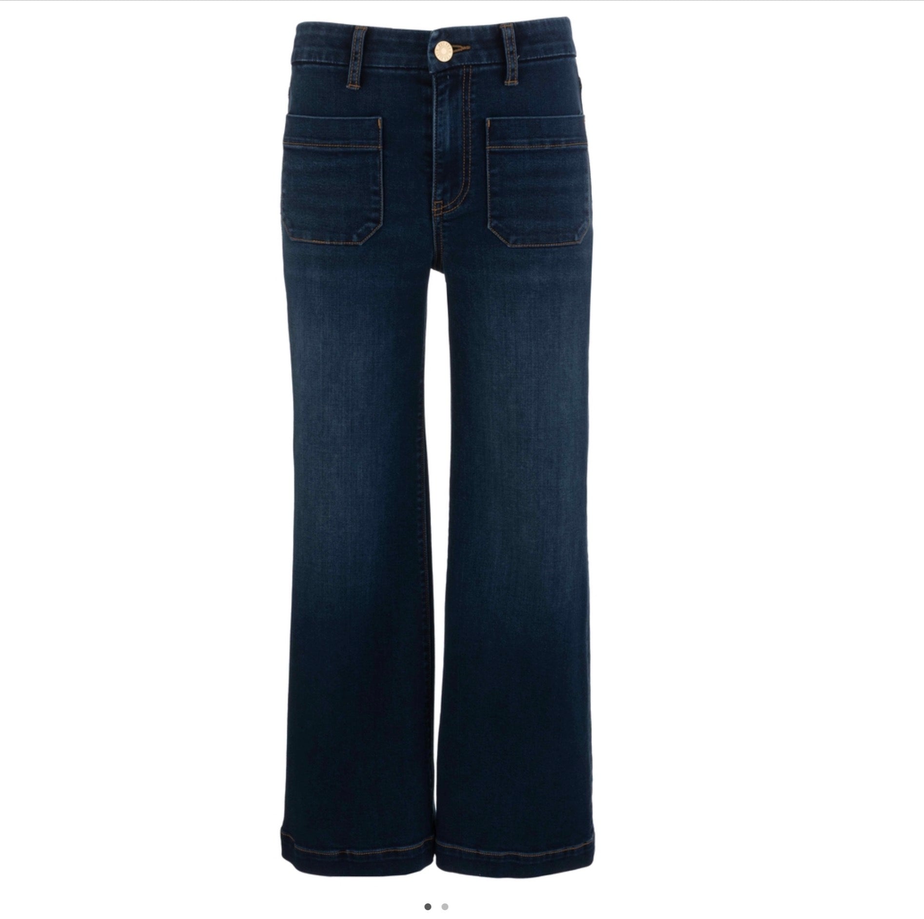 Meg High Rise Wide Leg Patch Pockets - Cheerfully