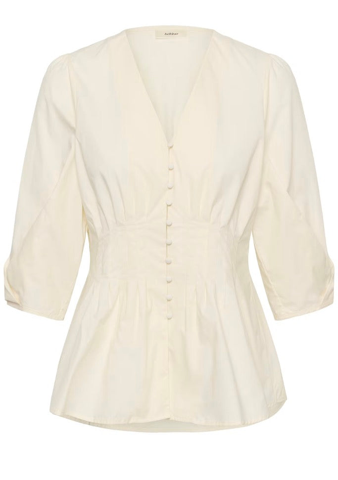 Haze Fitted Blouse - Vanilla