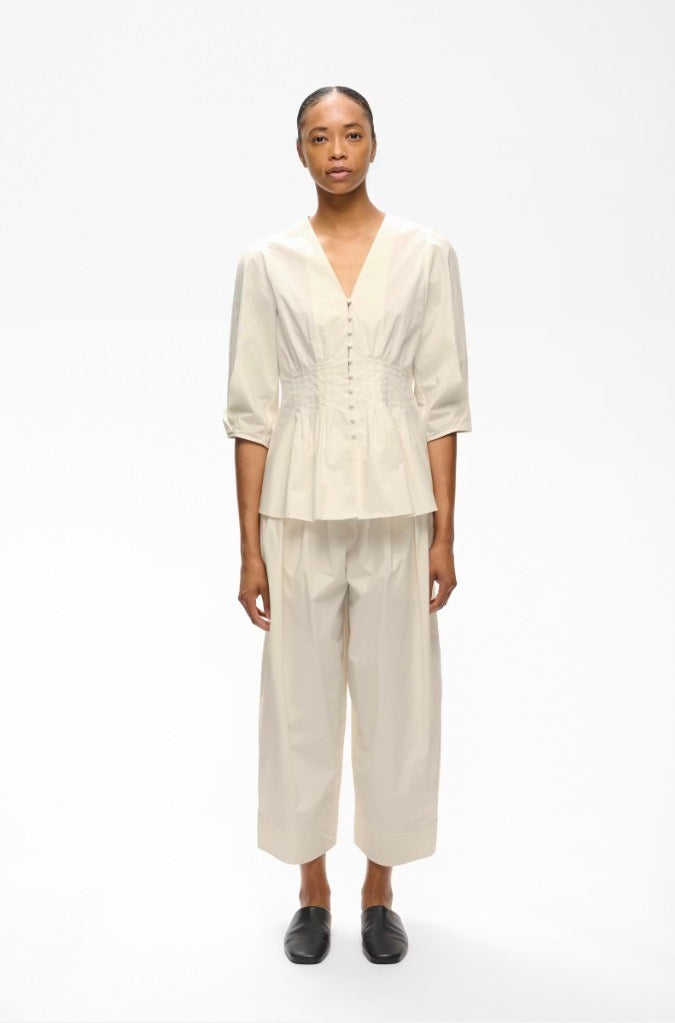 Haze Fitted Blouse - Vanilla