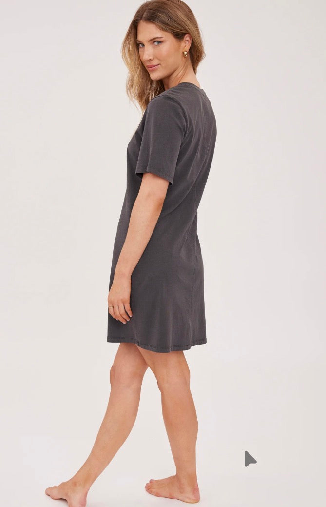 Cindy T-Shirt Dress - Washed Black