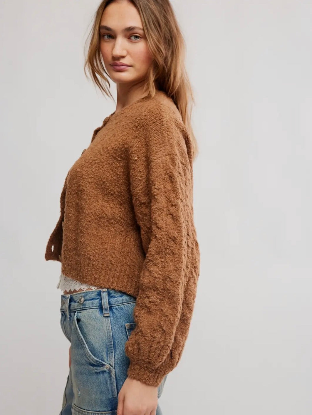 Thistle Cardi - Macadamia