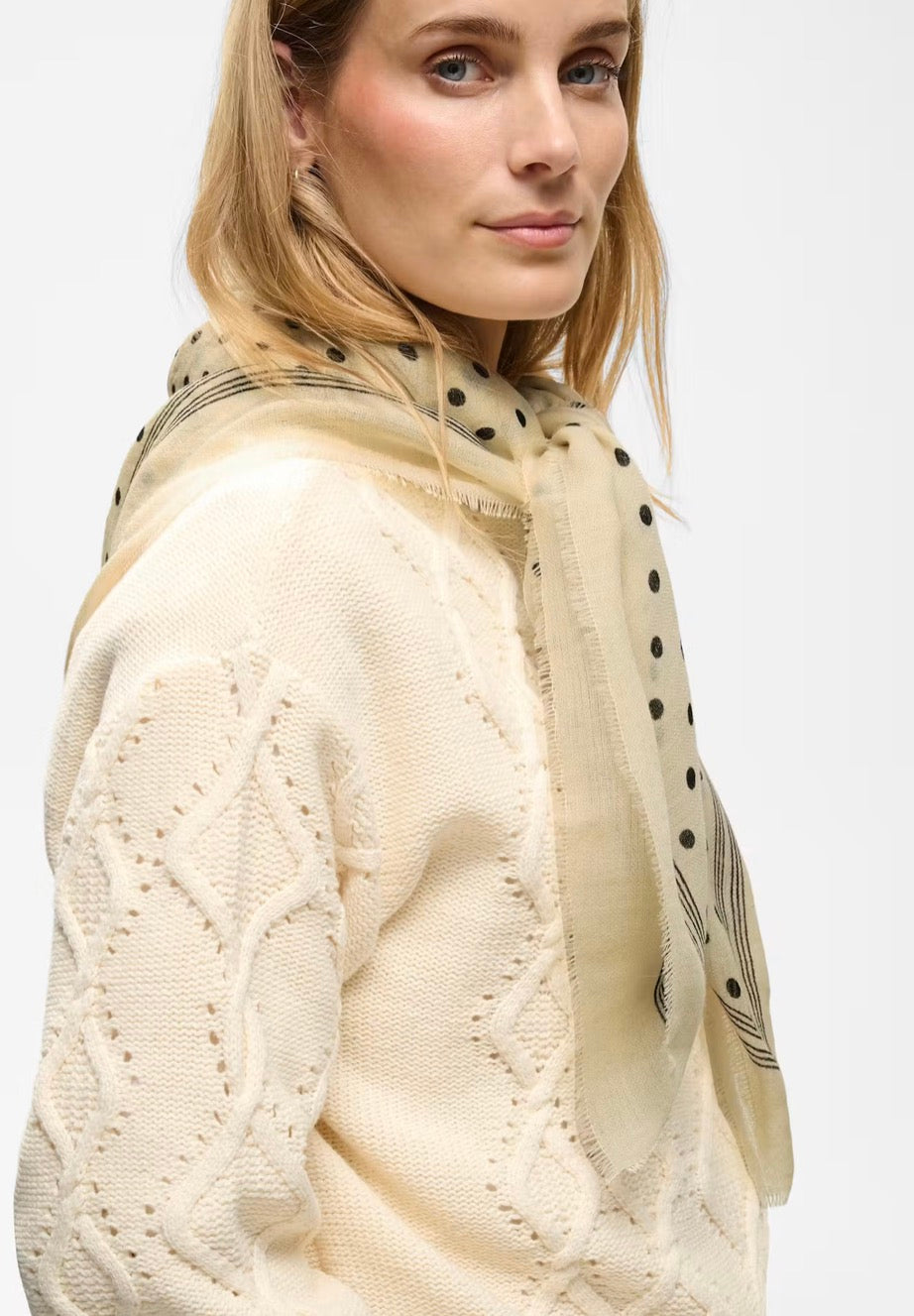 Celesta Scarf - Brown Out Dot