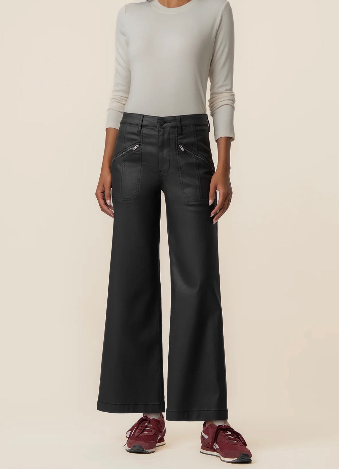 Meg High Rise Coated - Matte Black