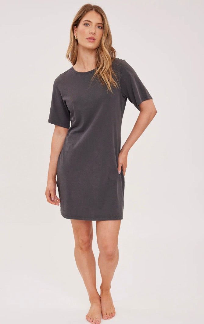 Cindy T-Shirt Dress - Washed Black