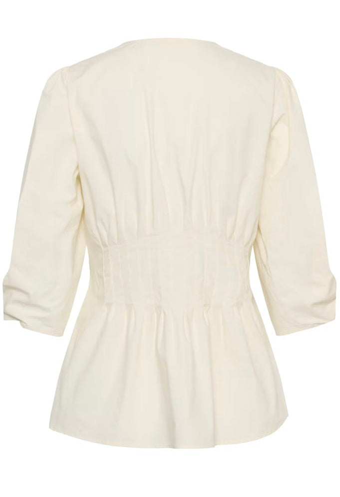 Haze Fitted Blouse - Vanilla