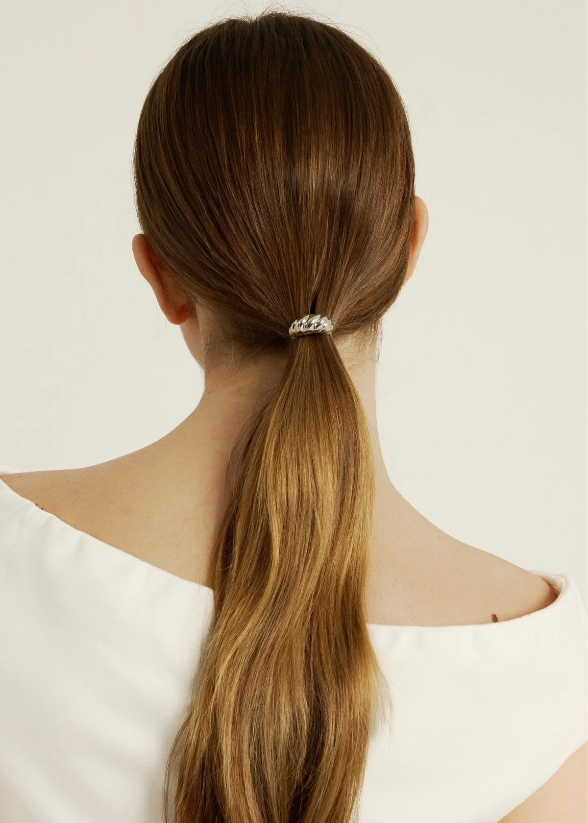 Pleated Hair Cuff - Silver
